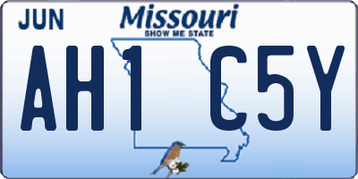 MO license plate AH1C5Y