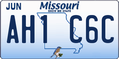 MO license plate AH1C6C