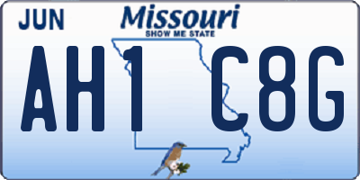 MO license plate AH1C8G