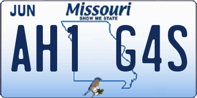MO license plate AH1G4S