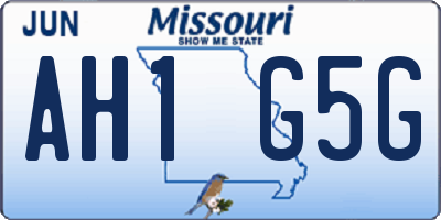 MO license plate AH1G5G