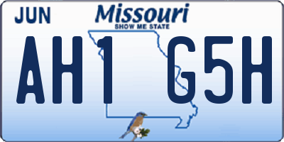 MO license plate AH1G5H