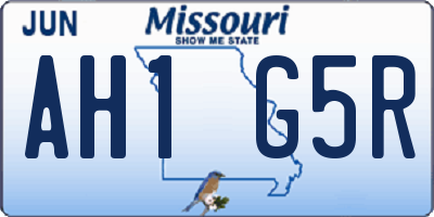 MO license plate AH1G5R