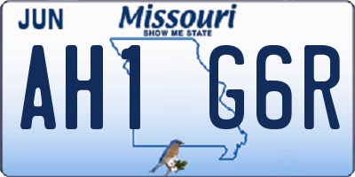 MO license plate AH1G6R