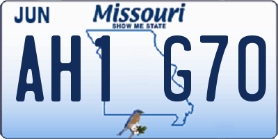 MO license plate AH1G7O