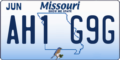 MO license plate AH1G9G