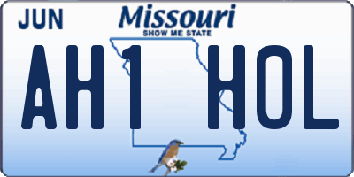 MO license plate AH1H0L