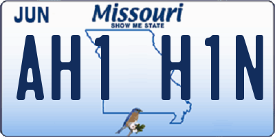 MO license plate AH1H1N