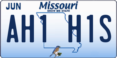 MO license plate AH1H1S