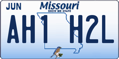 MO license plate AH1H2L