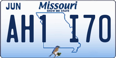 MO license plate AH1I7O