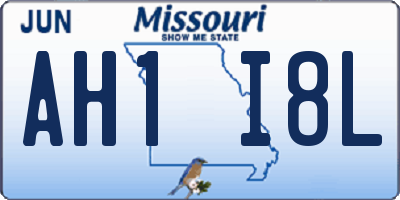 MO license plate AH1I8L