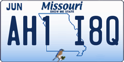 MO license plate AH1I8Q