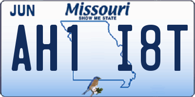 MO license plate AH1I8T