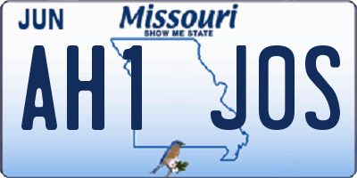 MO license plate AH1J0S