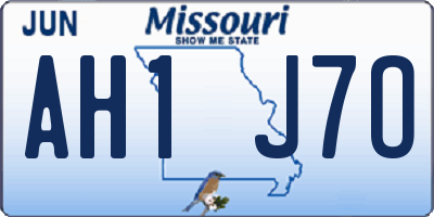 MO license plate AH1J7O