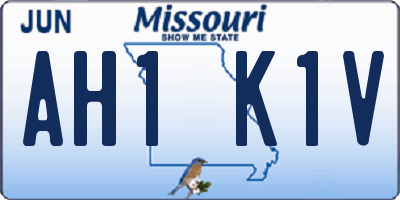 MO license plate AH1K1V