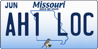 MO license plate AH1L0C