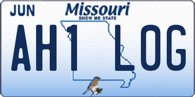 MO license plate AH1L0G