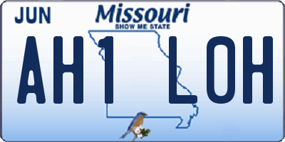 MO license plate AH1L0H