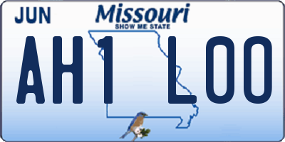 MO license plate AH1L0O