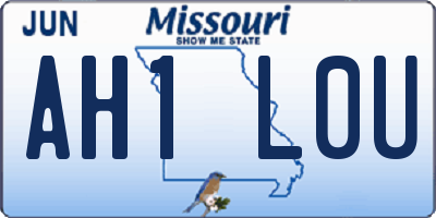 MO license plate AH1L0U