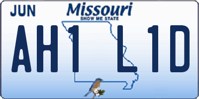 MO license plate AH1L1D