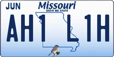 MO license plate AH1L1H