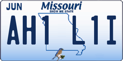 MO license plate AH1L1I