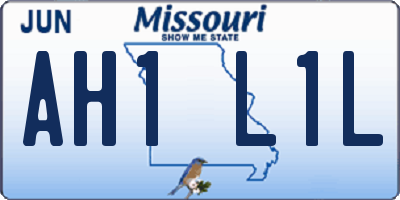 MO license plate AH1L1L