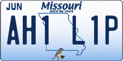 MO license plate AH1L1P