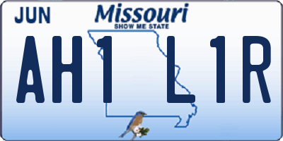 MO license plate AH1L1R