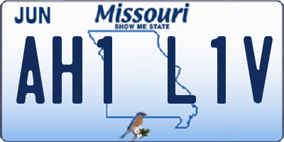 MO license plate AH1L1V