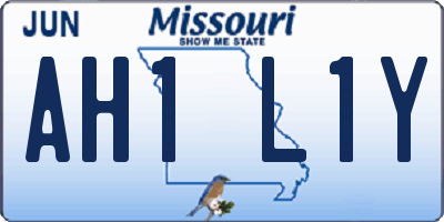 MO license plate AH1L1Y