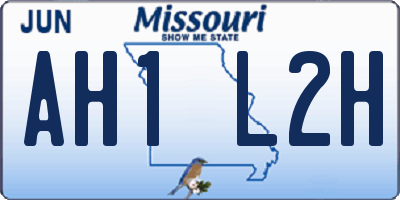 MO license plate AH1L2H