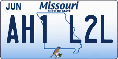 MO license plate AH1L2L