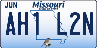 MO license plate AH1L2N