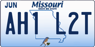 MO license plate AH1L2T