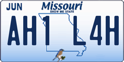 MO license plate AH1L4H