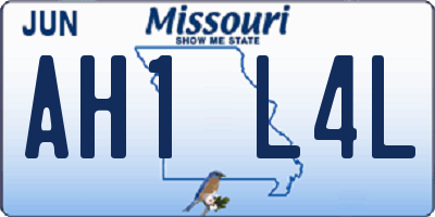 MO license plate AH1L4L