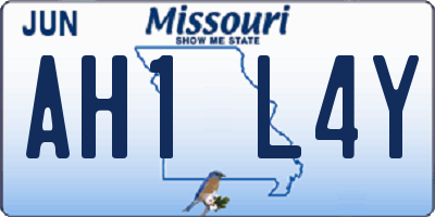 MO license plate AH1L4Y