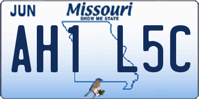 MO license plate AH1L5C