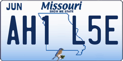 MO license plate AH1L5E