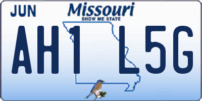 MO license plate AH1L5G