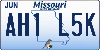 MO license plate AH1L5K