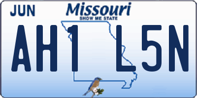 MO license plate AH1L5N