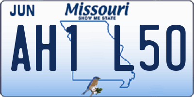 MO license plate AH1L5O