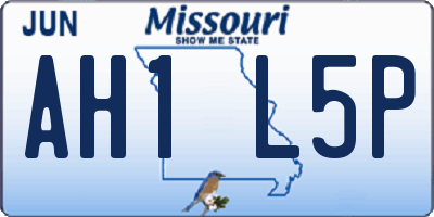 MO license plate AH1L5P