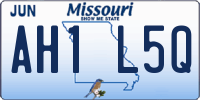 MO license plate AH1L5Q