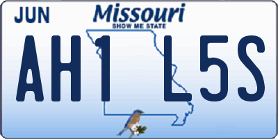 MO license plate AH1L5S